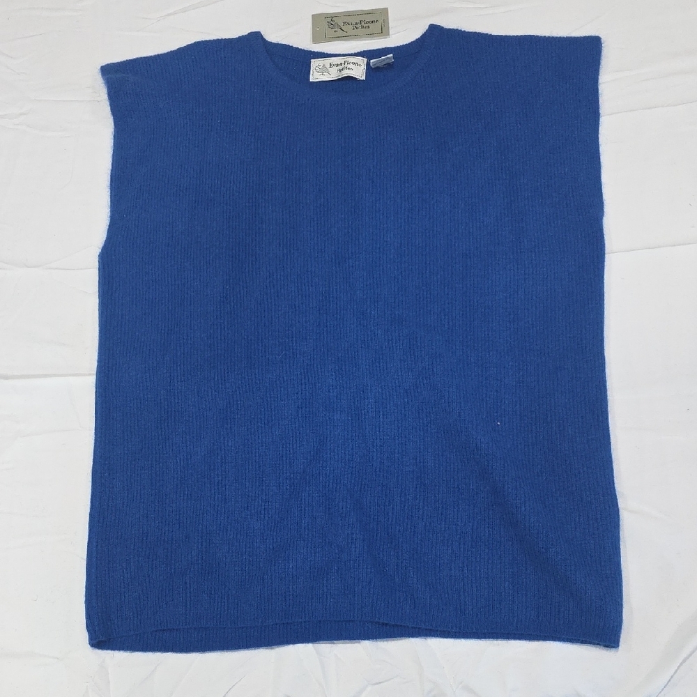 Saks Fifth Avenue Vibrant Blue Lambswool Crewneck Sweater